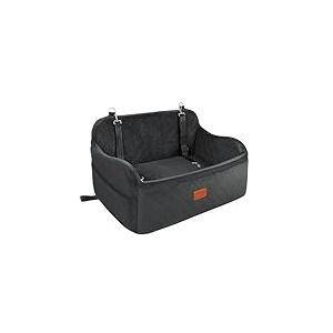 Lealchum Grand siège de Voiture pour Chien, Coussin de Voiture en Mousse à mémoire de Forme pour 2 Petits Chiens, lit Confortable pour Chien avec Poche latérale et 3 laisses de sécurité à Clipser