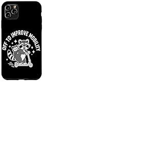 Off pour Améliorer Mobilité Humour Scooter Raton Coque pour iPhone 11 Pro Max