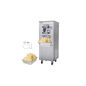 VEVOR Sorbeti&egrave;re Commerciale Rendement 18 L/h, Turbine &agrave; Glace 1600 W Saveur Unique, Machine &agrave; Glace &Eacute;lectrique Cylindre Inox 6 L, avec Roues, Pr&eacute;-refroidissement Automatique, Panneau LED, Snack-bars