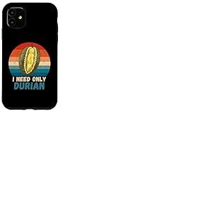 Durian rétro Vintage I Need Only Food Lover Coque pour iPhone 11