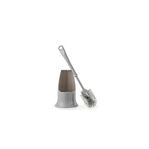 Beldray Antibac Brosse de Toilette en Silicone - Comprend Un Support, Nettoyeur de Rebords Intégré, Traitée avec Pyrithione de Zinc pour Réduire l'Accumulation de Bactéries, Poils Non Rayants