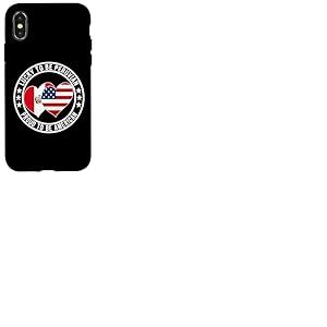 Drapeau américain « Lucky To Be Proud To Be » Coque pour iPhone X/XS
