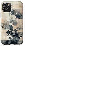 Art botanique vintage nature abstrait esthétique monochrome Coque pour iPhone 11 Pro