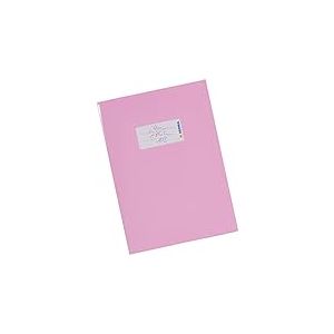 HERMA 19855 Prot&egrave;ge-cahiers, format A5, en carton rose, avec champ d'inscription, en papier solide et extra fort, prot&egrave;ge-cahiers, couleur