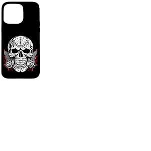 Guitare Squelette Rock cr&acirc;ne Flammes Musique Coque pour iPhone 15 Pro Max