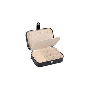 SLOZO Bo&icirc;te &agrave; bijoux de voyage, bo&icirc;te &agrave; bijoux de voyage am&eacute;lior&eacute;e, bo&icirc;te &agrave; bijoux portable pour femme, bo&icirc;te &agrave; bijoux en cuir synth&eacute;tique, organiseur de bijoux de voyage pour colliers, bagues,