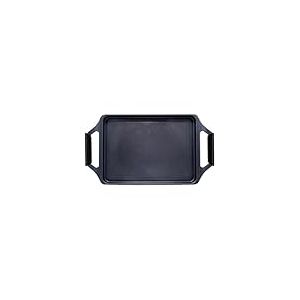 NERTHUS FIH 1571 Plancha Gril en Aluminium Forgé avec Revêtement Antiadhérent Quantanium de PPG Compatible Induction, Gaz et Vitrocéramique Poignées en Silicone Amovibles 43 cm