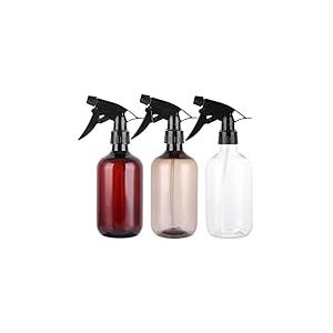 ASelected Lot de 3 vaporisateurs r&eacute;utilisables de 500 ml pour le nettoyage, le nettoyage et la coiffure