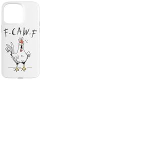 F-caw-f Poulet Rigolo Costume De Carnaval Poulet Coque pour iPhone 15 Pro Max