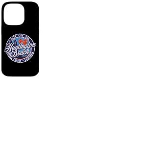 Cool Huntington Beach Surf City, Vintage, Badge de Surf Coque pour iPhone 14 Pro