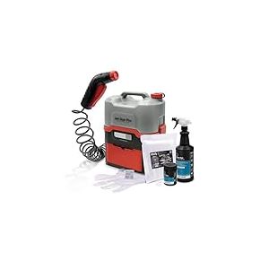ERRECOM Kit Nettoyage Climatisation : JET GUN PRO+ Nettoyeur Haute Pression Portable, Clima-Net 1L Nettoyant Unité Intérieure/Extérieure, A/C Tabs Tablettes Climatisation, Housse Murale Wally, Gants