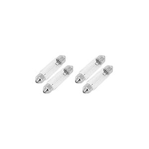 cyclingcolors 2x Ampoule navette 12V 5W 8 x 28 mm SV7 voiture moto scooter feu plaque immatriculation plafonnier int&eacute;rieur porte boite &agrave; gant lampe voyant (Lot de 2)