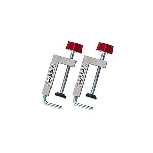 Milescraft 4009 Lot de 2 colliers de serrage universels avec tige de 0,95 cm pour scies de table, scies &agrave; onglets, tables de toupie et &eacute;querres de serrage