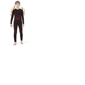 MeetHoo Ensemble de sous-vêtement Thermique Enfant T-Shirt Manches Longues+Caleçon Long Hiver Ski Sport pour Garçon (8-16 Ans)
