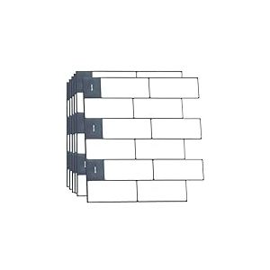 WALPLUS Lot de 24 feuilles de stickers muraux 3D en vinyle blanc brillant - 30 x 15 cm - Pour carrelage de salle de bain, cuisine, décoration de printemps, Pâques