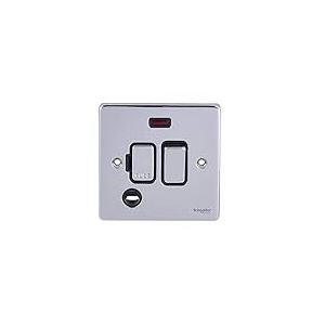 Schneider Electric GU5514BPC Ultimate Plaque basse à connexion fusible Fluo Chrome