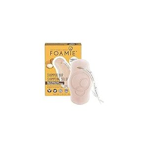 Foamie Shampoing solide bio pour cheveux secs et savec frisottis à l'huile d'argan qui apporte brillance et douceur • 100% sans plastique et vegan