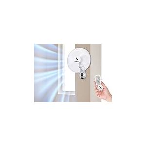 Beper P206VEN600 Wall Fan - Ventilateur mural avec télécommande et minuterie jusqu'à 7,5 heures, Blanc