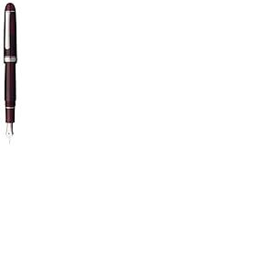 PLATINUM Stylo plume Japonais #3776 Century Rhodium Bourgogne M/Rouge / 0,34-0,44 mm/Fabriqué à la main/Plume en or 14 carats/Boîte cadeau/Stylo plume