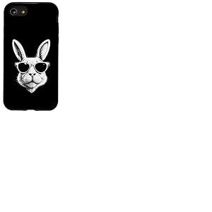 Visage de Lapin avec Lunettes de Soleil Lapin P&acirc;ques Coque pour iPhone SE (2020) / 7/8
