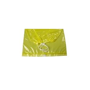 DEISS PREMIUM Lot de 5 rouleaux de sacs poubelle avec cordon de serrage - Jaune - 90 l - 125 pi&egrave;ces