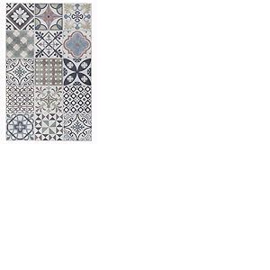 Tadi & Imperio1979 Tapis Vinyle hydraulique en Carreaux tr&egrave;s Long Multicolore pour Cuisine, Couloir, Toilettes, Chambres avec Envers PVC antid&eacute;rapant.