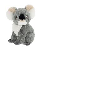 KEELECO - Peluche Koala 18cm - Doudou Doux et Écologique pour Bébé et Enfant – 100% Matières Recyclées – Jouet Durable et Lavable – Cadeau Naissance ou Anniversaire – Animal en Peluche Gris