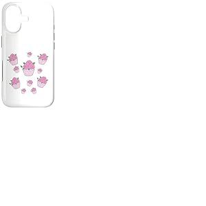 Illustration Mignonne du d&eacute;sert Rose Cupcakes et Roses Coque pour iPhone 17