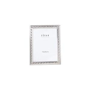 DRW Cadre photo en métal pour photo de 15 x 20 cm, argenté, 17,2 x 1,3 x 22,2 cm