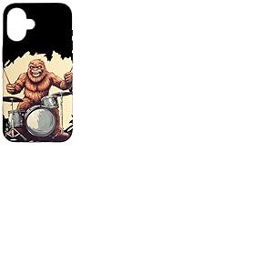 Nice Bigfoot avec batterie dans la forêt pour les amateurs de batterie Coque pour iPhone 16