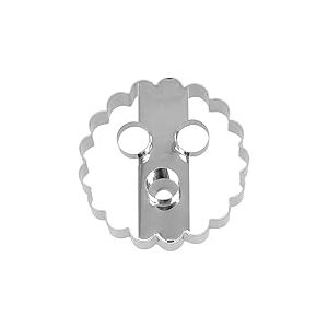 Birkmann Emporte-pi&egrave;ce &agrave; 3 trous en acier inoxydable pour d&eacute;coration de biscuits, p&acirc;te d'amande et fondant Passe au lave-vaisselle 10 cm