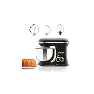 Ufesa Genius Robot Pâtissier 5 en 1 pour Pâtisserie Professionnelle, 1200W, 5L, Robot de Cuisine Multifonction, Bol en Acier Inoxydable, 6 Vitesses + Turbo, 3 Accessoires Inclus, Sans BPA