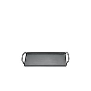 KÜCHENPROFI PROVENCE Plancha 38 cm Noir Fonte avec émail robuste Convient à tous les types de feux, y compris l'induction, multifonction pour pâtisserie, griller et servir