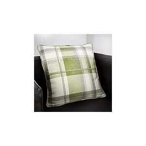 Fusion Balmoral Check Tartan (43 x 43 cm) -100% Coton-Rembourrage Inclus Carreaux Vert Citron avec Housses Incluses/Inserts de Coussin, Green, Cushion (Filled): 43 x 43cm