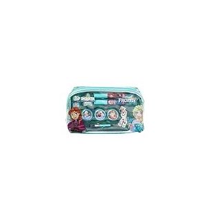 Lip Smacker Frozen Essential Makeup Bag, Coffret Cadeau Coloré Inspiré de Frozen avec Gloss à Lèvres, Crèmes, Applicateurs et Accessoires pour un Look de Princesse