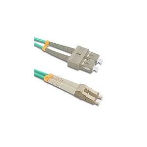 Qoltec 54350 câble de Fibre Optique 3 m LC/UPC SC/UPC OM4 Vert