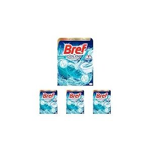 Bref WC Color Activ+ Lagon – 1 Bloc WC (50g) – Produit Nettoyant WC – Eau Bleue + Stop Odeurs (Lot de 4)