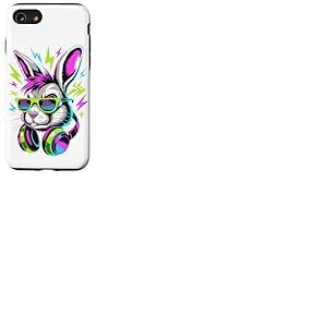 Style Époque Punk Lapin Lunettes de Soleil Lapins Coque pour iPhone SE (2020) / 7/8