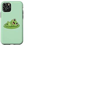 Grenouille Mignonne sur lys et Tapis Souriant joyeusement Coque pour iPhone 11 Pro