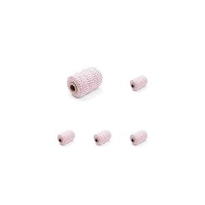 HENDI Corde à Roulade, Ficelle de Cuisine, Fil Alimentaire, Corde à Saucisse, Ficelle de boucherie, Ficelle à rôtir, 132m, 200g, Coton Rouge et Blanc (Lot de 5)