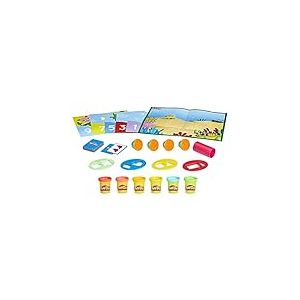 Play-Doh Chiffres, 6 Tapis d'activité, 10 Cartes et 6 Pots de pâte à Modeler