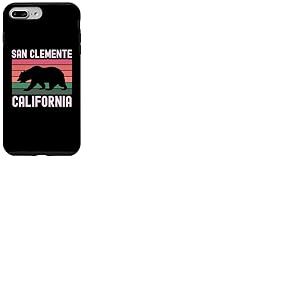 Drapeau de San Clemente California USA Vintage Bear Orange County Coque pour iPhone 7 Plus/8 Plus