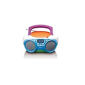 Lenco SCD-41 - Lecteur CD pour enfants - Radio CD - Chaîne stéréo - Boombox - Radio FM - Port USB - MP3 - Puissance 2 x 1 W RMS - Alimentation secteur et piles - Multicolore