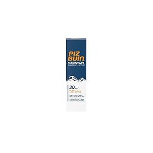 Piz Buin Gamme Montagne Tube Combi de Crème de Protection Solaire IP30 20 ml et Stick à Lèvres IP30 2,3 ml