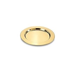 ECHTWERK Assiette de service Shiny, Sous-assiette en acier inoxydable, Assiette en acier inoxydable, Assiette décorative pour mariage, Plateau de service, Ø 33,2 cm, Édition Or, 2 pièces
