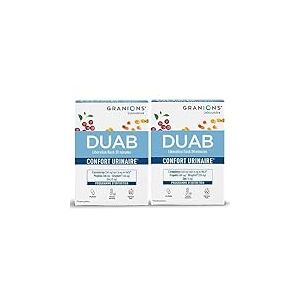 GRANIONS | Duab | Inconfort urinaire et Bien-Être Féminin | Canneberge, Propolis, Zinc | Formule Brevetée | Marque Française | 2x60 gélules