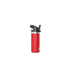 Super Sparrow Gourde Enfant Isotherme - 500ml - Paille Bouche Large Bouteille - sans BPA - SwivelSip Gourdes INOX - pour Sport, Voyages, L'école
