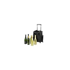 Koala Spain - Trolley Isotherme Pliable pour 6 Bouteilles de vin | Sac de Voyage Compact et Isolant 3 en 1 | Porte-vin avec Compartiments rembourrés | Transport Facile | Noir