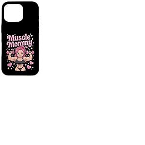 Cute Chibi Anime Muscle Mommy Weightlifting Fitness Girl Coque pour iPhone 16 Pro