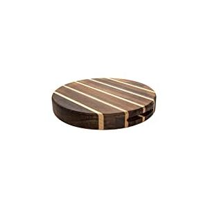 Rockingham Forge Planche à découper ronde de bois composite 30 cm – Pour la cuisine, la préparation et le service de pizza, fromage, pain & charcuteri – Planche à grain fin d'acacia et de bois d'hévéa
